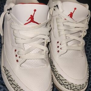 White and Red Sneakers with Elephant Print